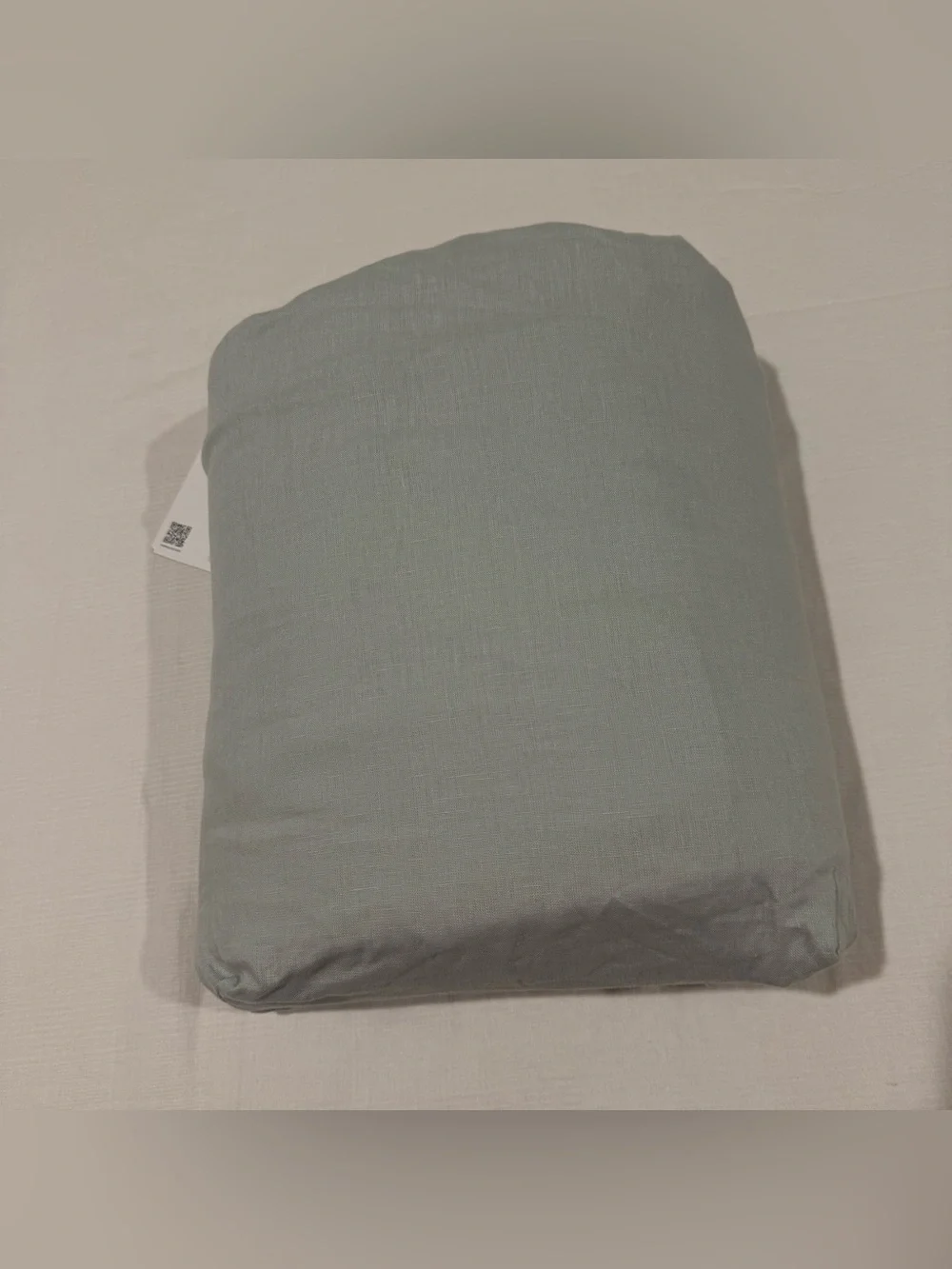 New Quince European Linen Double Flange Duvet Cover Set Full/Queen - Mist $194